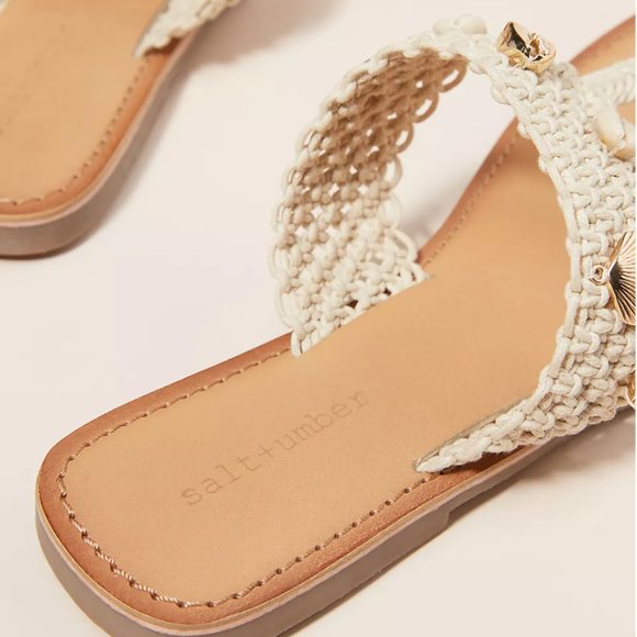 ANTHROPOLOGIE Salt + Umber Oceana Macrame Sandals Sz 10 - NIB!! - Picture 4 of 12
